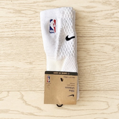 #ad Nike NBA Unicorn Cushioned Socks Elite DRI FIT Size L Full Length White $24.99