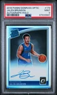 JALEN BRUNSON RC 2018 Panini Donruss Optic Holo Prizm Auto 179 PSA MINT 9 Knicks