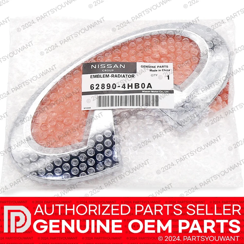 Insignia emblema rejilla radiador delantero original Infiniti 14-24 Q50 OEM 62890-4HB0A Foto 2 de 4