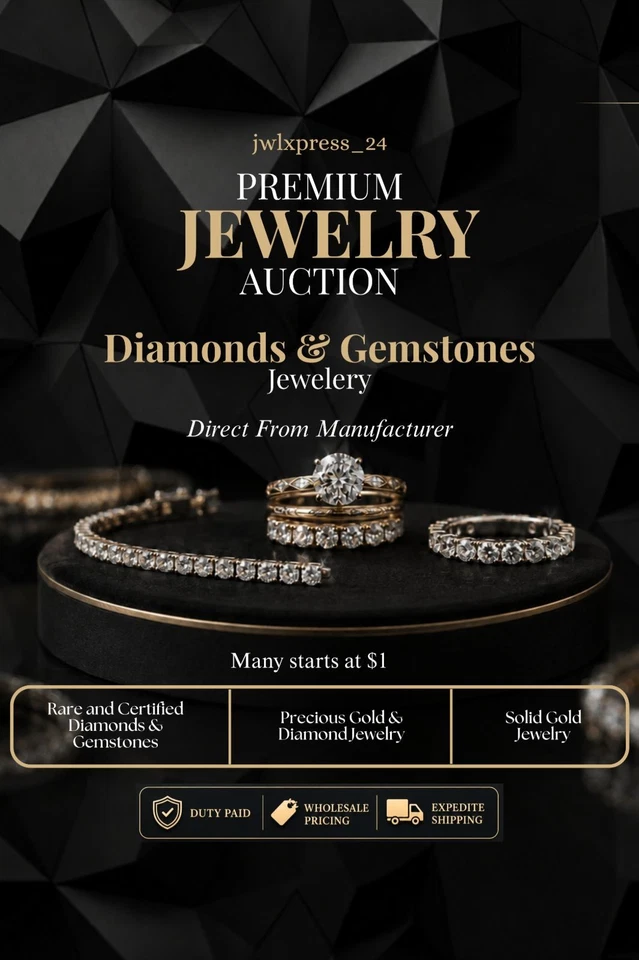 LIVE NOW : Premium Diamond/Gemstones Jewelry Auction! Starts at $1! 💎