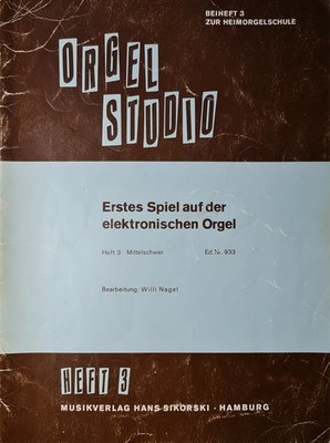 3 Notenhefte ''Orgel Studio'' vom Musikverlag Hans Sikorski Hamburg