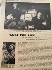 Lust for Life, Kirk Douglas, Full Page Vintage Clipping, aa