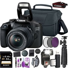 Canon EOS 2000D Rebel t7 DSLR Camera and EF-S 18-55 mm f/3.5-5.6 IS III Lens 