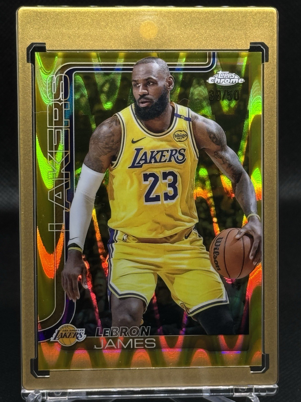 LeBron James 2025-26 Topps Chrome Gold RayWave /50 Lakers #127 🔥🔥🔥🔥