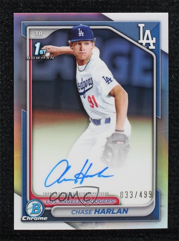 2024 Bowman Draft Chrome Prospect Refractor /499 Chase Harlan #CPA-CHA Auto 0xy0