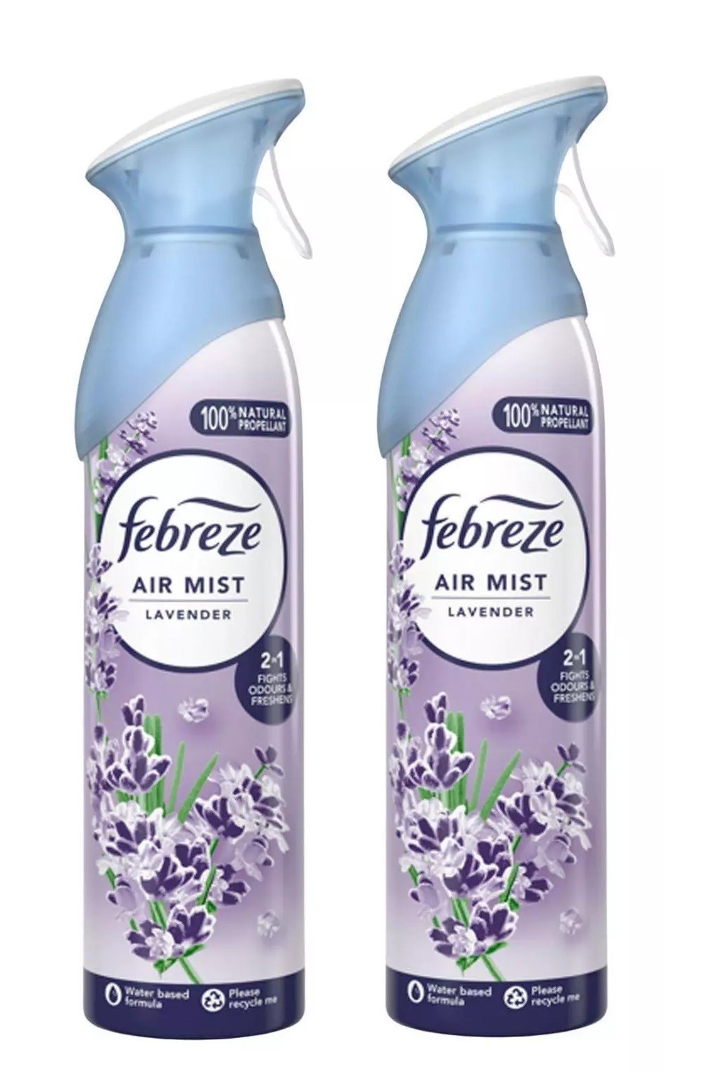 2 x Febreze Air Mist Freshener Lavender 185ml