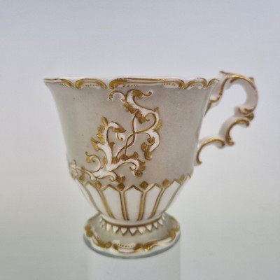 Antiker Kaffeetasse Copeland & Garrett Felspar aus dem 19. Jahrhundert 7,7 cm hoch