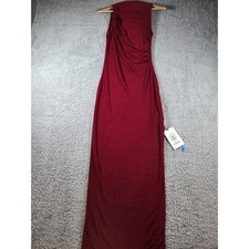 Cider Ruched Maxi Dress Wine Red Sleeveless Mock Neck Bodycon Elegant Women