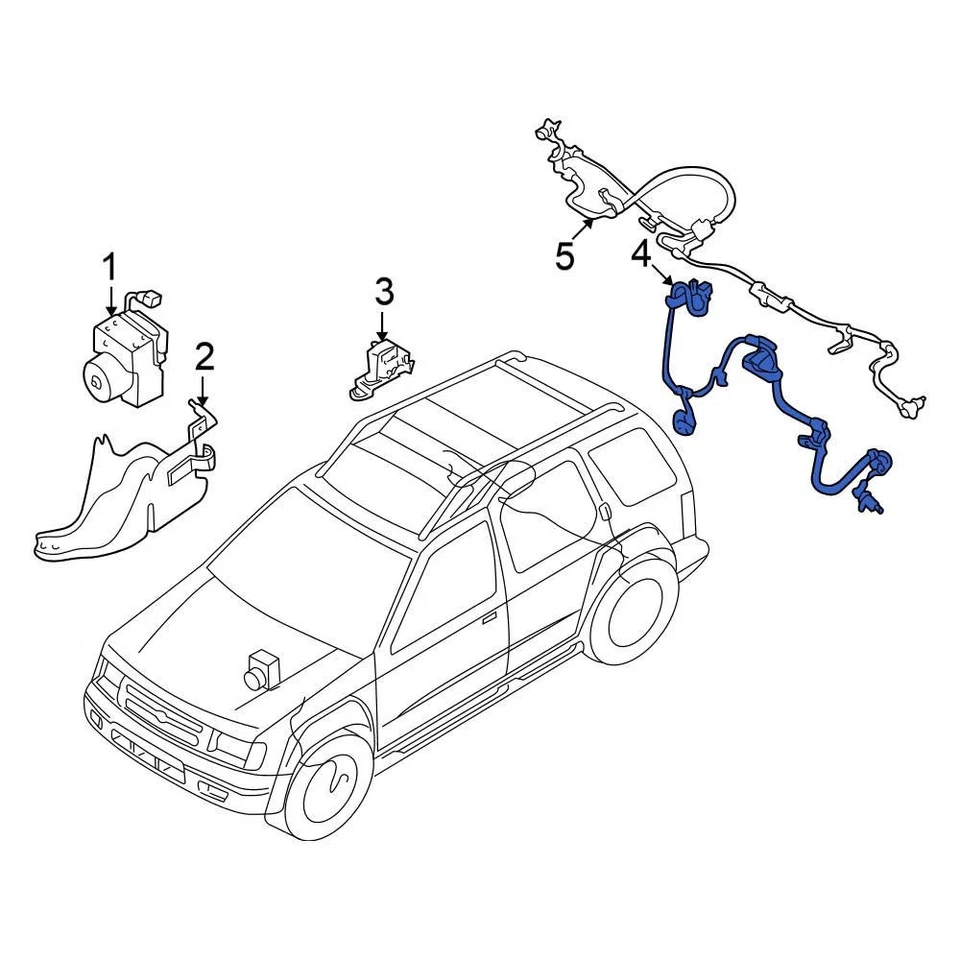 For Nissan Frontier 1998-2002 Nissan 47900VK90A Rear ABS Wheel Speed Sensor — 第 2/4 张图片