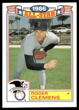 1987 Topps #21 Roger Clemens Glossy All-Stars Boston Red Sox