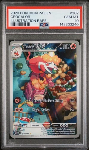 2023 POKEMON PAL EN-PALDEA EVOLVED ILLUSTRATION RARE #202 CROCALOR PSA 10