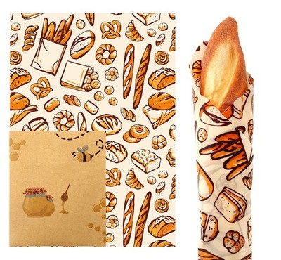 Baking Beeswax Wrap Food Sandwich Wrap Bread Reusable Oil-Proof Picnic Liner ...