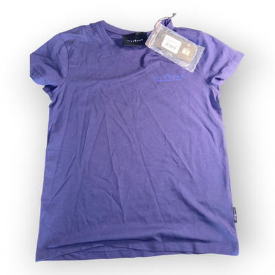 John Richmond T-Shirt Blue Night Logo Graphic Cotton Stretch Size M New