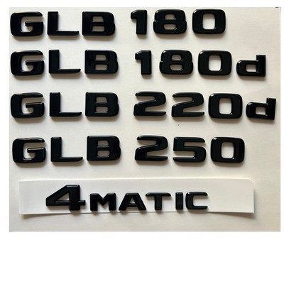 Gloss Black MB GLB180 GLB180d GLB200 GLB200d GLB220 GLB250 GLB250d Emblems Badge