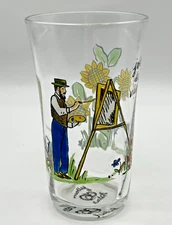 Molly Hatch Anthropologie Juice Glass - Joie de Vivre, Artist Sunflower