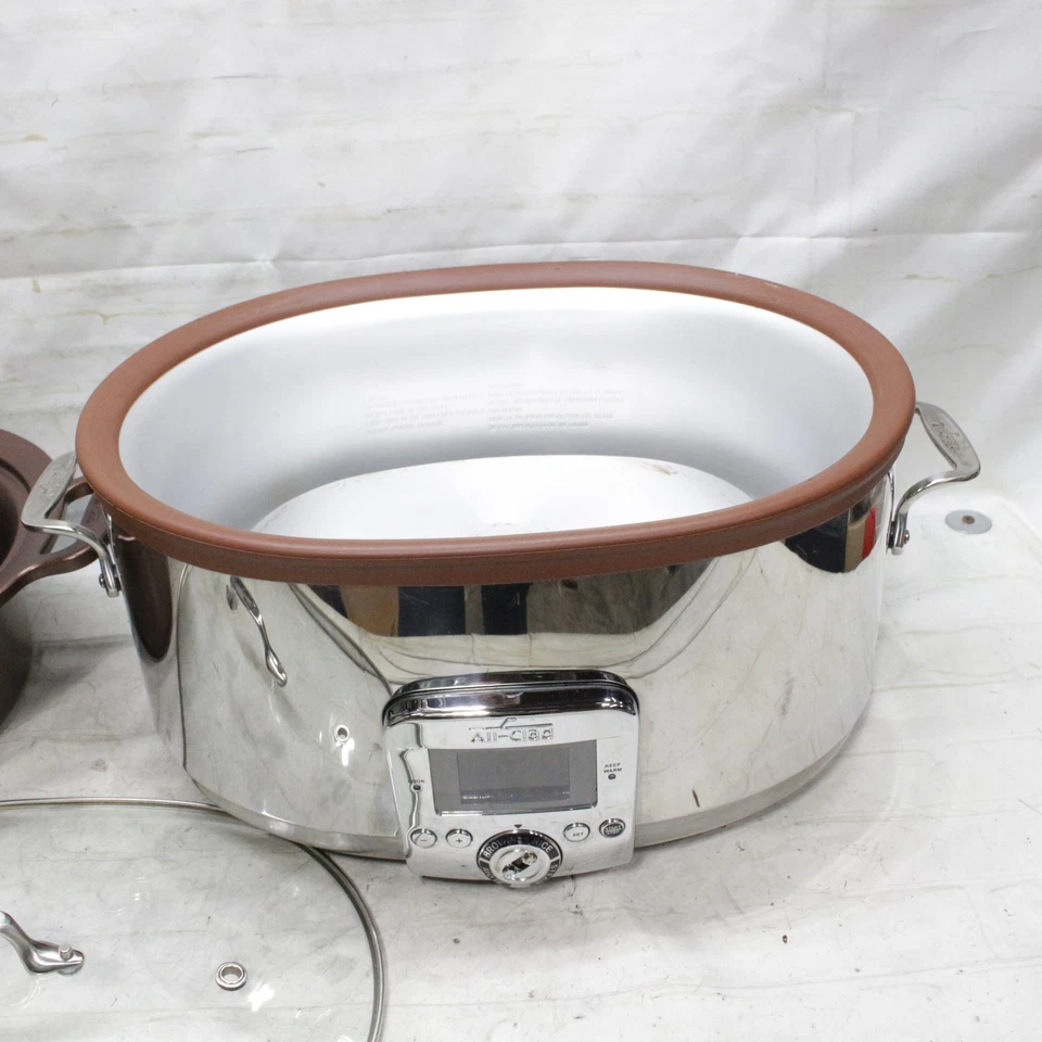 TODO REVESTIDO 7 qt. Olla de cocción lenta eléctrica antiadherente con inserto serie SC04 vapor de arroz Foto 2 de 4