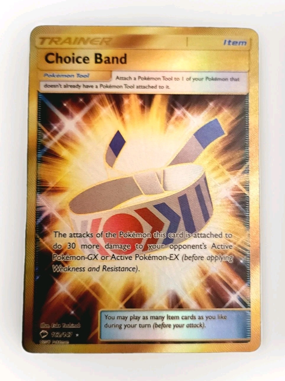 Choice Band - #162/147 - Pokemon Burning Shadows Sun & Moon Secret Rare Card LP