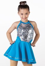 Dance Costume Intermediate Child Blue Weissman 14169 Jazz Baton Dress