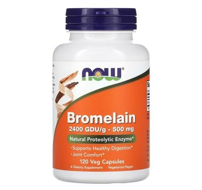 Now Supplements NOW1386 500 mg Bromelain Capsules 120 Pcs