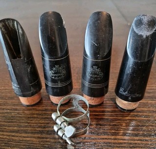 Boccaglio vintage buffet rampone/clarinetto tono oro lotto di quattro usati