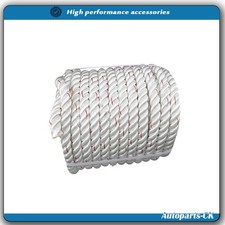 1inch  120FT High Strength Braided Rope Breaking Strength 3400 Pounds White Red
