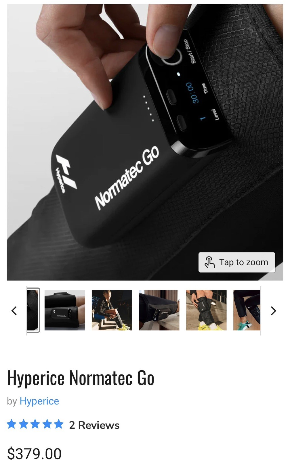 Masajeador de piernas Hyperice Normatec Go