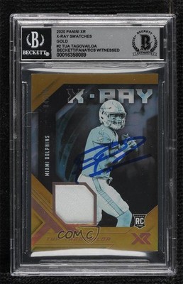 BAS 2020 XR X-Ray Swatches Gold 4/10 Tua Tagovailoa BGS Authentic Rookie RC 0rm0