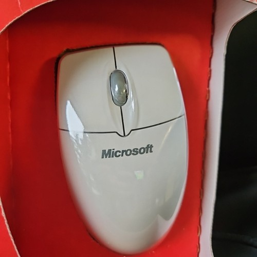 Vintage Microsoft Computer Cordless Wheel Mouse Wireless New Sealed Ps2 Serial - Picture 3 of 9