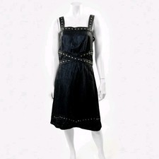 Little Joe by Gail Elliott 100% Silk Dress Studded Y2K Archive Model Off Duty 