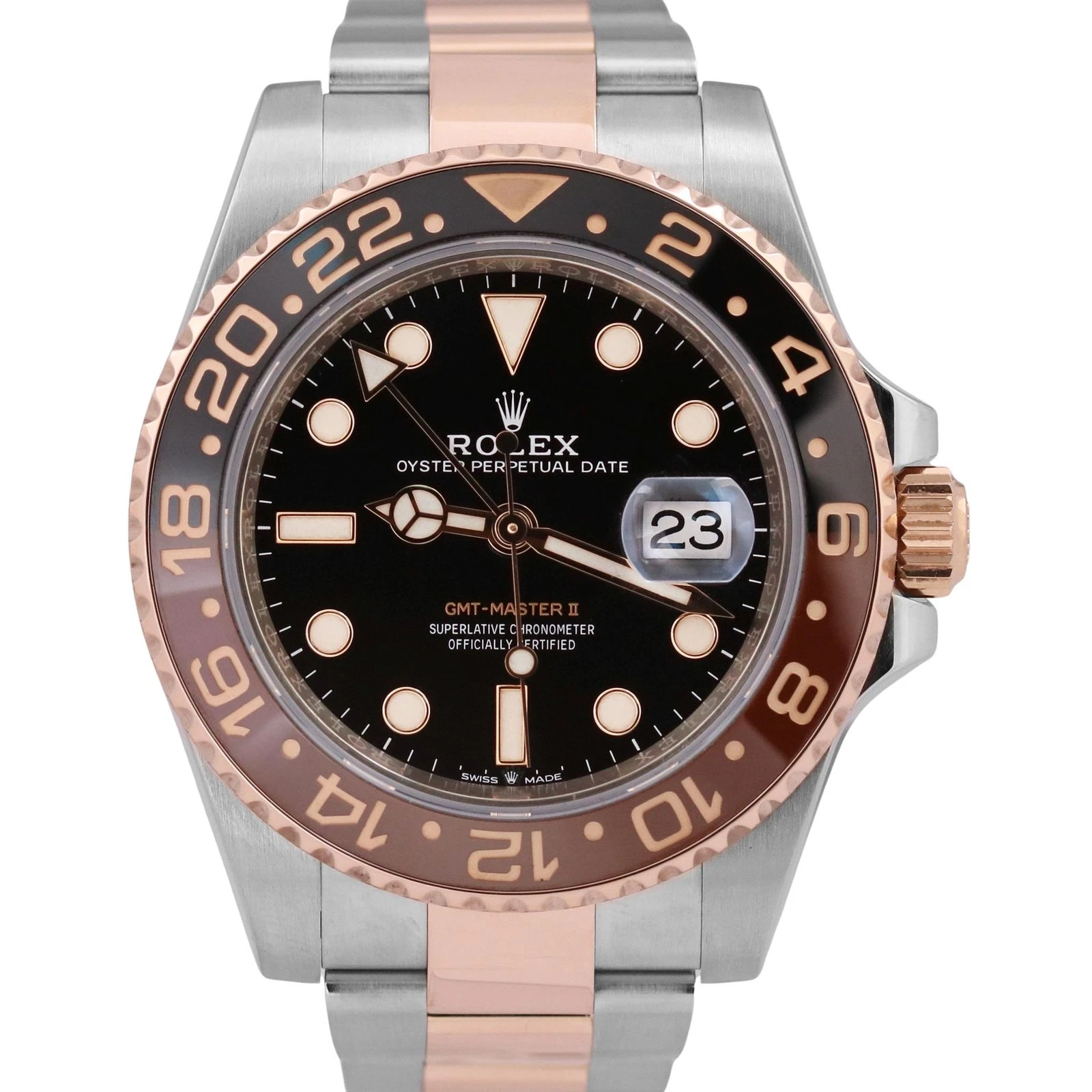MINT Rolex GMT-Master II 18K Rose Gold ROOT BEER Brown 126711 CHNR 40mm BOX