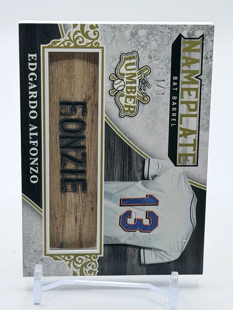 Sports Card Singles Edgardo Alfonzo 1/1 Game Used Nameplate Leaf Lumber 2025