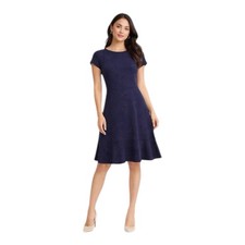 GAP Navy Blue Polka Dot Fit & Flare Dress Size 6