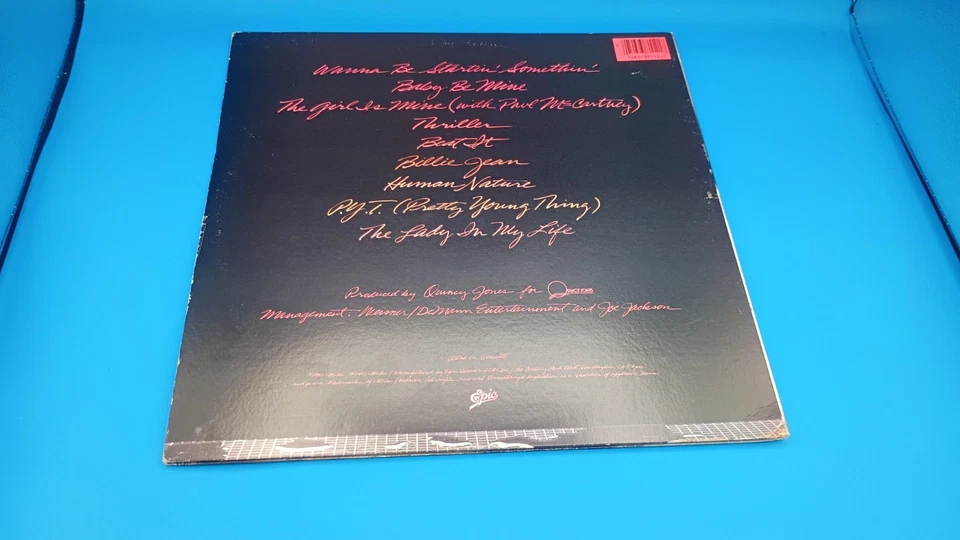 Michael Jackson Thriller 1982 US First Pressing No MJ co prod on rear 38112 - Bild 3 von 4
