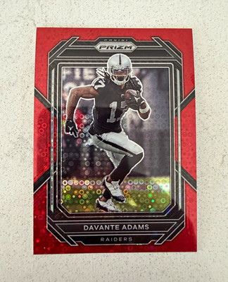 Panini 2022 Prizm Davante Adams Red Disco No Huddle Prizm #171 /50