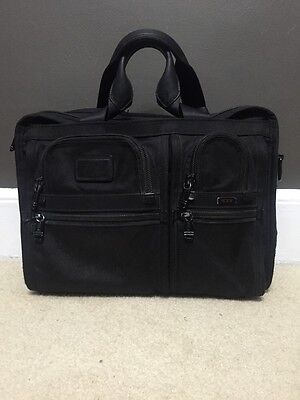 Tumi Alpha Ballistic Laptop Bag Black Nylon Expandable Tumi Alpha Ballistic Laptop Bag Black Nylon Expandable