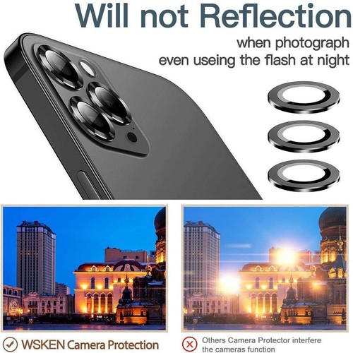for iphone 15 Pro Film Lens Metal Rings Back Camera Glass Protectors' E49C - Zdjęcie 3 z 19