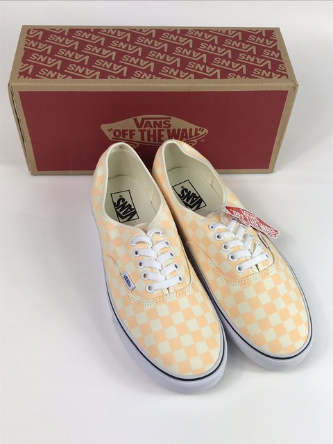 apricot checkerboard vans