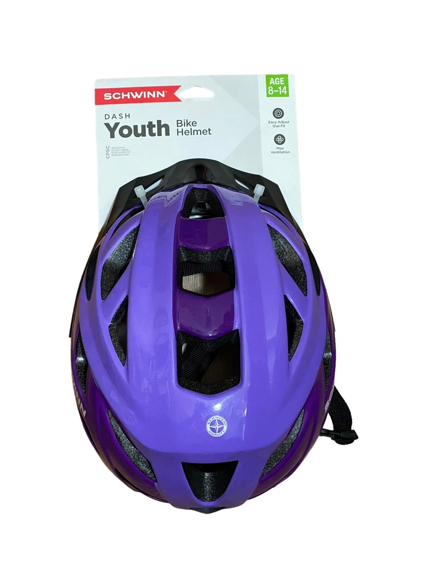 Schwinn Dash Bike Helmet Lightweight Microshell Design Youth Purple Ombre