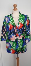L.k.bennett Kim Floral Wrap Kimono Top /jacket Linen/silk Blend Size 8