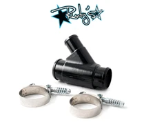 Rudy's Black Weldless Dual Radiator Coolant Y-Pipe For 13-19 Dodge 6.7L Cummins