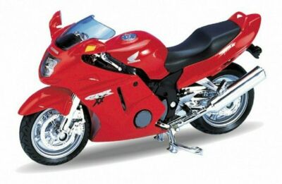 DieCast Modell Motorrad HONDA CBR1100XX rot metall Welly Motor rad