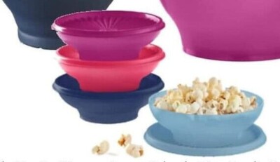 New Tupperware Servalier Salad Cereal Bowl  Collection Set Of 4 free shipping