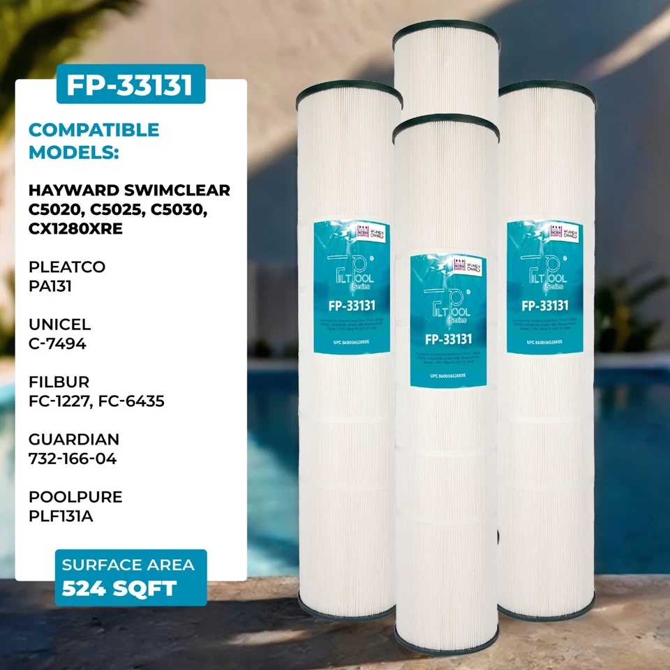 Filtro de piscina FP-33131 Hayward CX1280XRE, SwimClear C5020, C5025, C5030, PA131 4pçs - Imagem 2 de 4