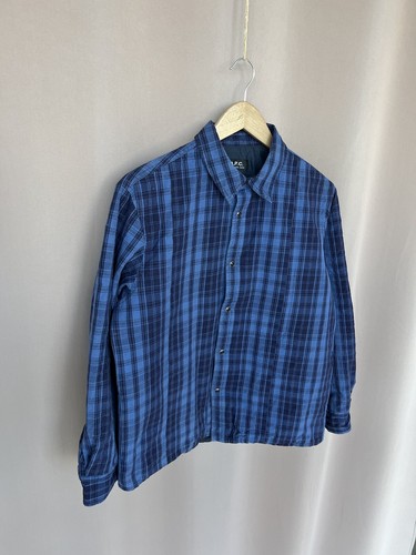 A.P.C. Decalee Overshirt Mens Size S/M Snap Flannel Jacket Casual - Picture 5 of 16