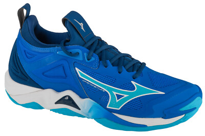 Volleyballschuhe Herren, Mizuno Wave Momentum 3, Blau