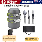 Compact Camping Cookware Mess Kit Lightweight Hiking Foldable Cutlery & Pot Set