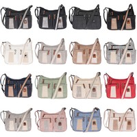 Damen Tasche Schultertasche UmhäNgetasche Crossover Bag Leder Optik Handtasche