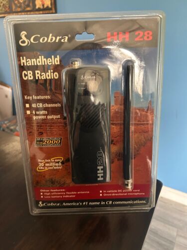 Cobra HH-28 2-Way Handheld Portable 40 Channel CB Radio, Antenna new old stock