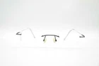 Imago Perfo Black Rimless Glasses Eyeglass Frame New