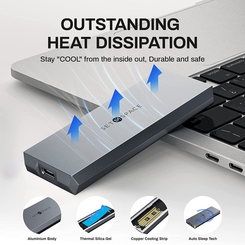 10Gbps M.2 NVMe SSD Enclosure USB 3.2 Gen 2 Type C SSD Adapter For NVMe SSD UASP - Picture 3 of 11